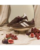 Baskets en cuir Crimson Corduroy marron/blanc