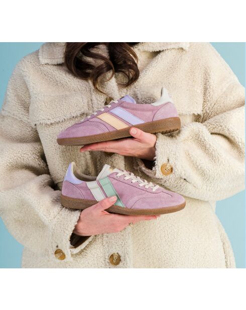 Baskets en cuir Pastel Candy multicolores