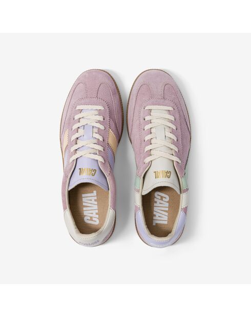 Baskets en cuir Pastel Candy multicolores