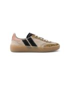 Baskets en cuir Pink Roar rose/beige