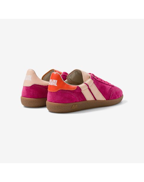 Baskets en cuir Pop Flamingo multicolores