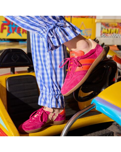 Baskets en cuir Pop Flamingo multicolores