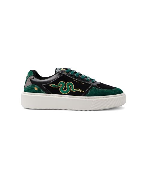 Baskets en cuir Harry Potter - Slytherin vert/noir