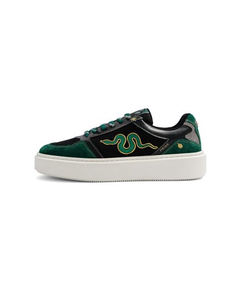 Baskets en cuir Harry Potter - Slytherin vert/noir