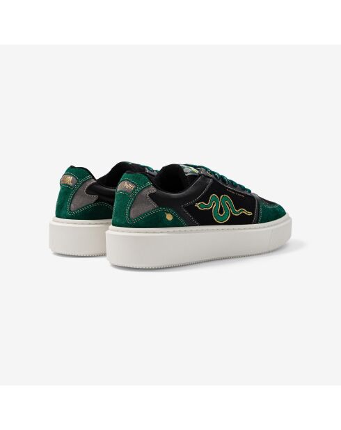 Baskets en cuir Harry Potter - Slytherin vert/noir