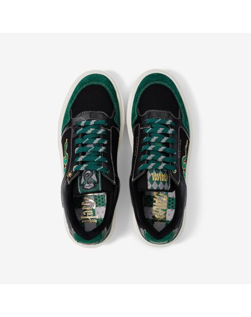 Baskets en cuir Harry Potter - Slytherin vert/noir