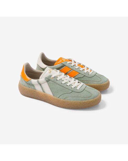 Baskets en cuir Tropic Zest vert/orange