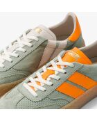 Baskets en cuir Tropic Zest vert/orange