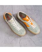 Baskets en cuir Tropic Zest vert/orange