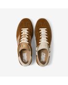 Baskets en cuir Mocha Cream beige/marron