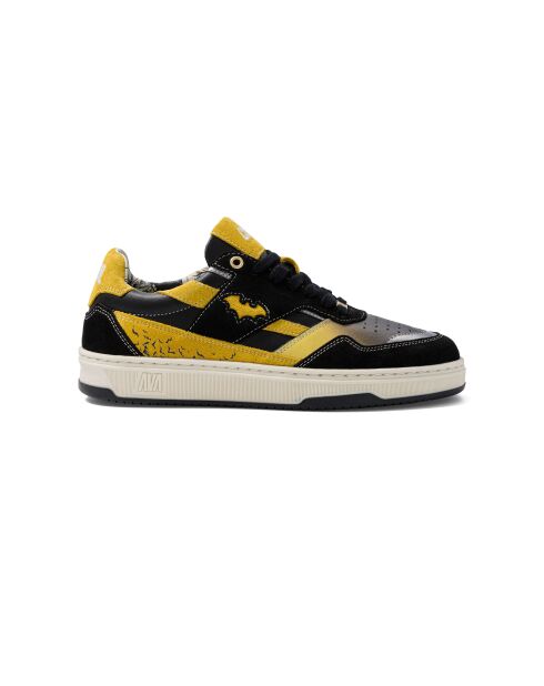 Baskets en cuir Batman jaune/noir