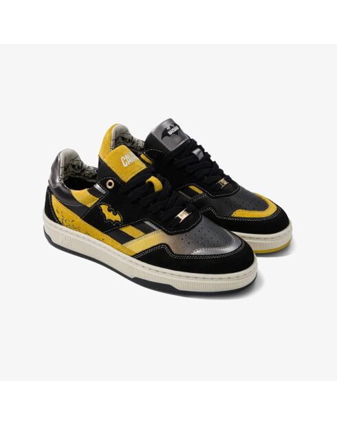 Baskets en cuir Batman jaune/noir