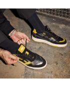 Baskets en cuir Batman jaune/noir