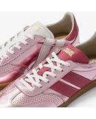 Baskets en cuir Pink Pearl rose/blanc