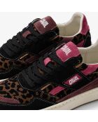 Baskets en cuir Leo Berry rose/marron