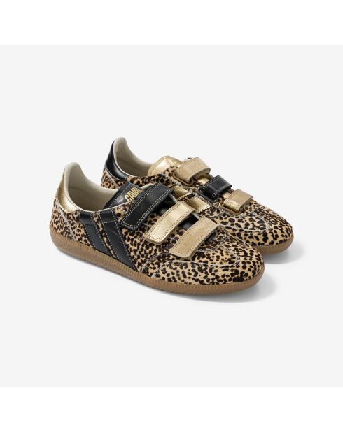 Baskets en cuir Leo Queen multicolores