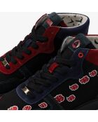 Baskets en cuir Naruto - Akatsuki rouge/noir