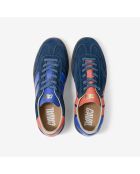 Baskets en cuir Navy Rust orange/bleu
