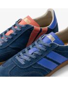 Baskets en cuir Navy Rust orange/bleu