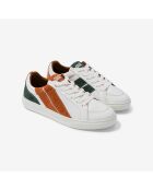 Baskets en cuir Terra Field vert/orange