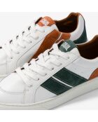 Baskets en cuir Terra Field vert/orange