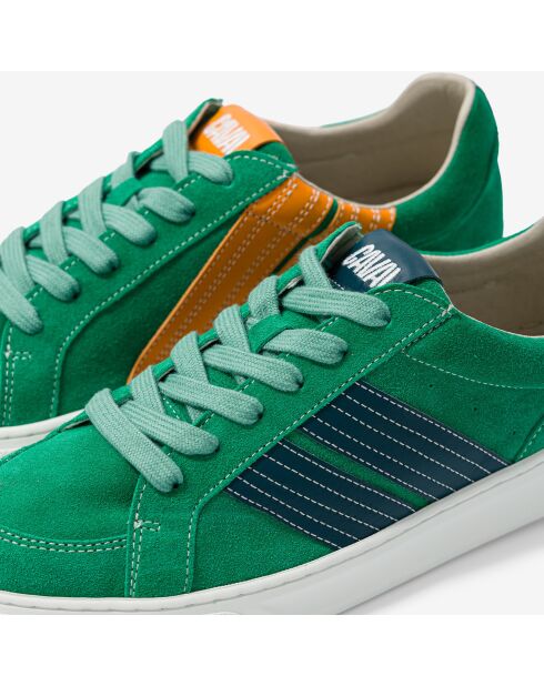 Baskets en cuir Green Zest vert/orange