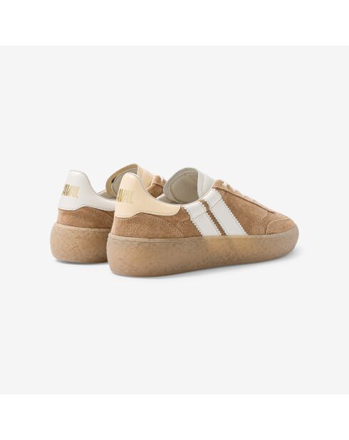 Baskets en cuir Choco Latte beige/blanc