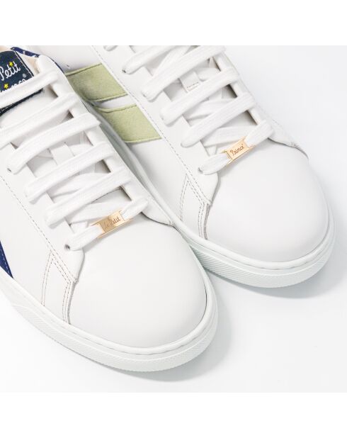 Baskets en cuir Le Petit Prince vert/bleu