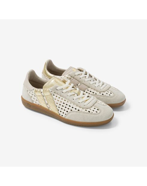 Baskets en cuir Rustic Glow blanches