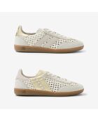 Baskets en cuir Rustic Glow blanches