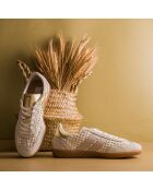 Baskets en cuir Rustic Glow blanches