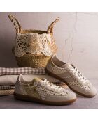 Baskets en cuir Rustic Glow blanches
