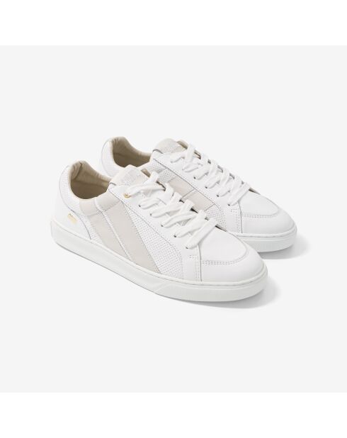 Baskets en cuir Light Glory beige/blanc