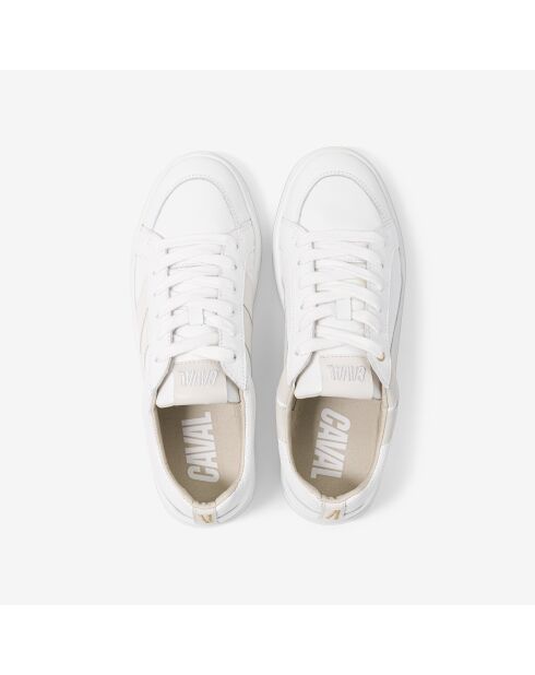 Baskets en cuir Light Glory beige/blanc