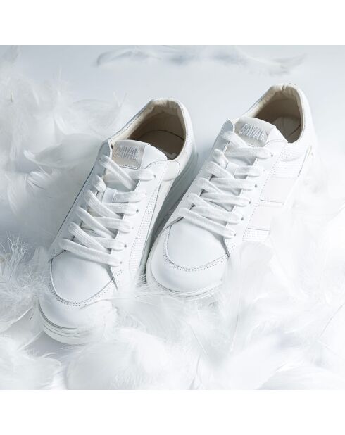 Baskets en cuir Light Glory beige/blanc