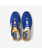 Baskets en cuir Blue Heritage jaune/bleu
