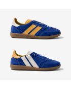 Baskets en cuir Blue Heritage jaune/bleu