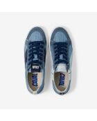 Baskets en cuir Patchy Denim bleu/blanc