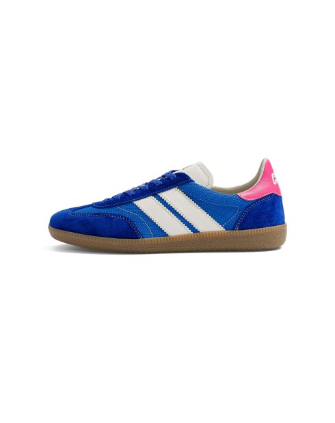 Baskets en cuir Flash Kiss rose/bleu