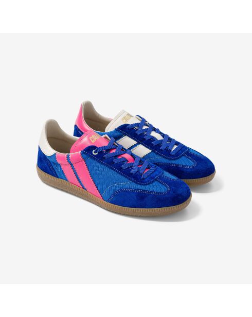 Baskets en cuir Flash Kiss rose/bleu