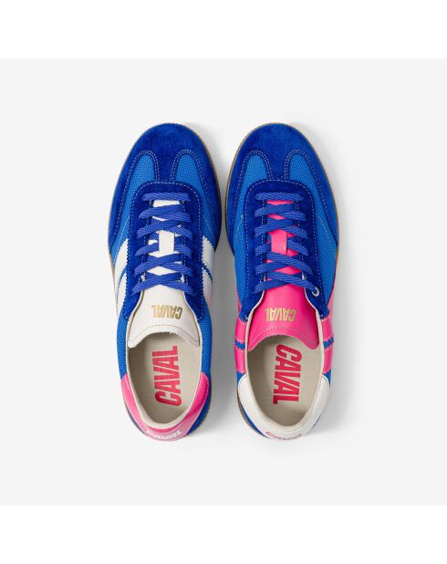 Baskets en cuir Flash Kiss rose/bleu