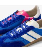 Sneakers Flash Kiss in pelle rosa/blu
