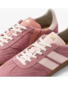 Baskets en cuir Pink Melba rose/orange