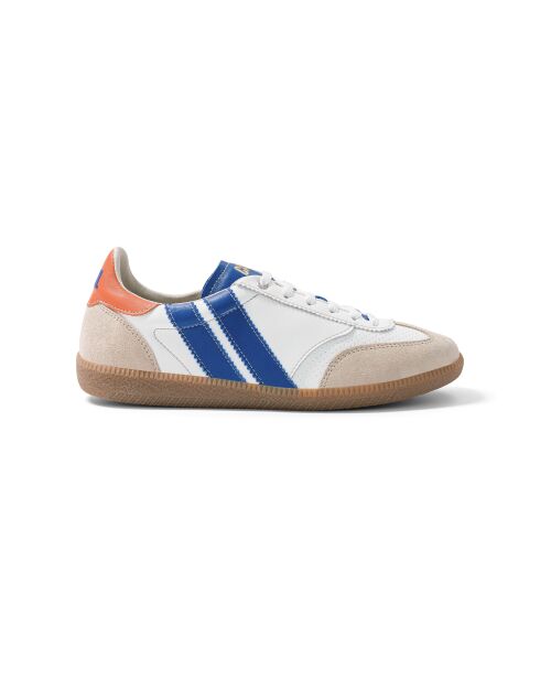 Baskets en cuir Royal Flame orange/bleu