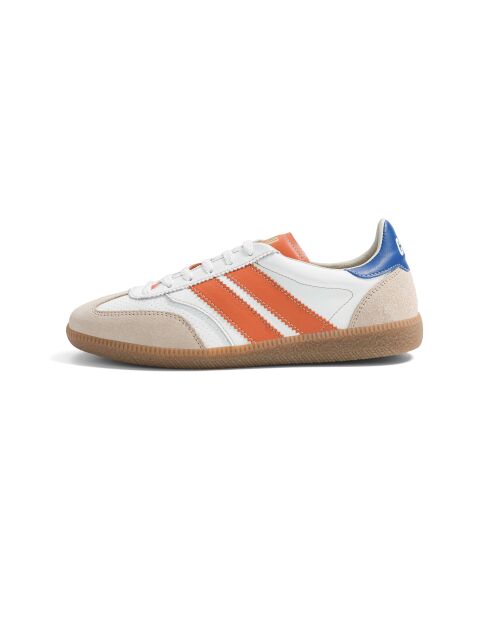 Baskets en cuir Royal Flame orange/bleu