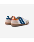 Baskets en cuir Royal Flame orange/bleu
