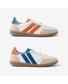 Baskets en cuir Royal Flame orange/bleu
