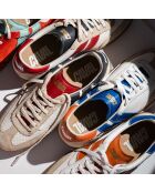 Baskets en cuir Royal Flame orange/bleu