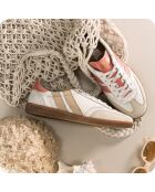 Baskets en cuir Coral Dream rose/blanc
