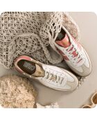 Baskets en cuir Coral Dream rose/blanc